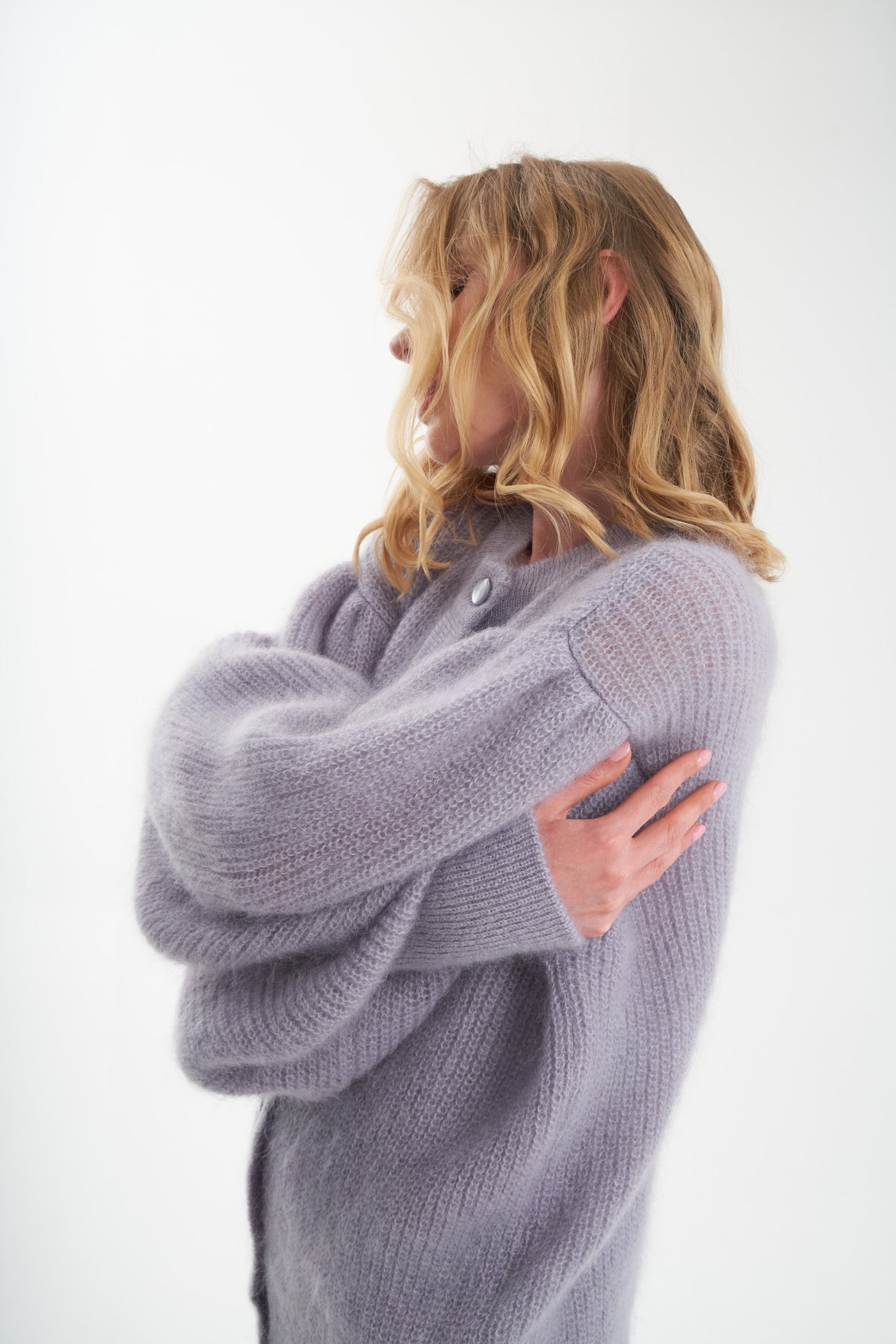 Kid mohair and silk cardigan TASMANIA