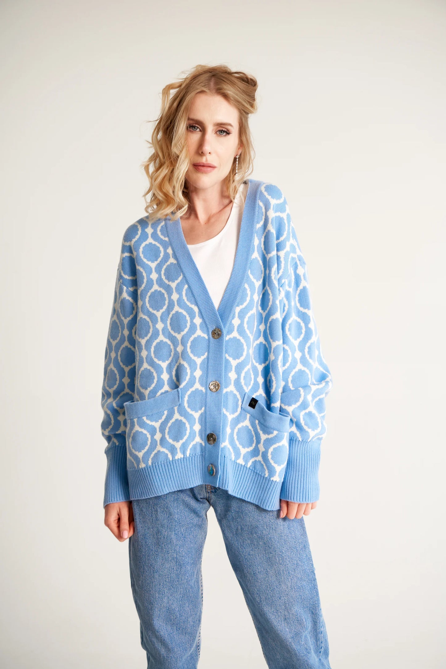 Wool cardigan CURAÇAO short