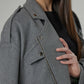 Wool blend biker coat NEW CAVALLO