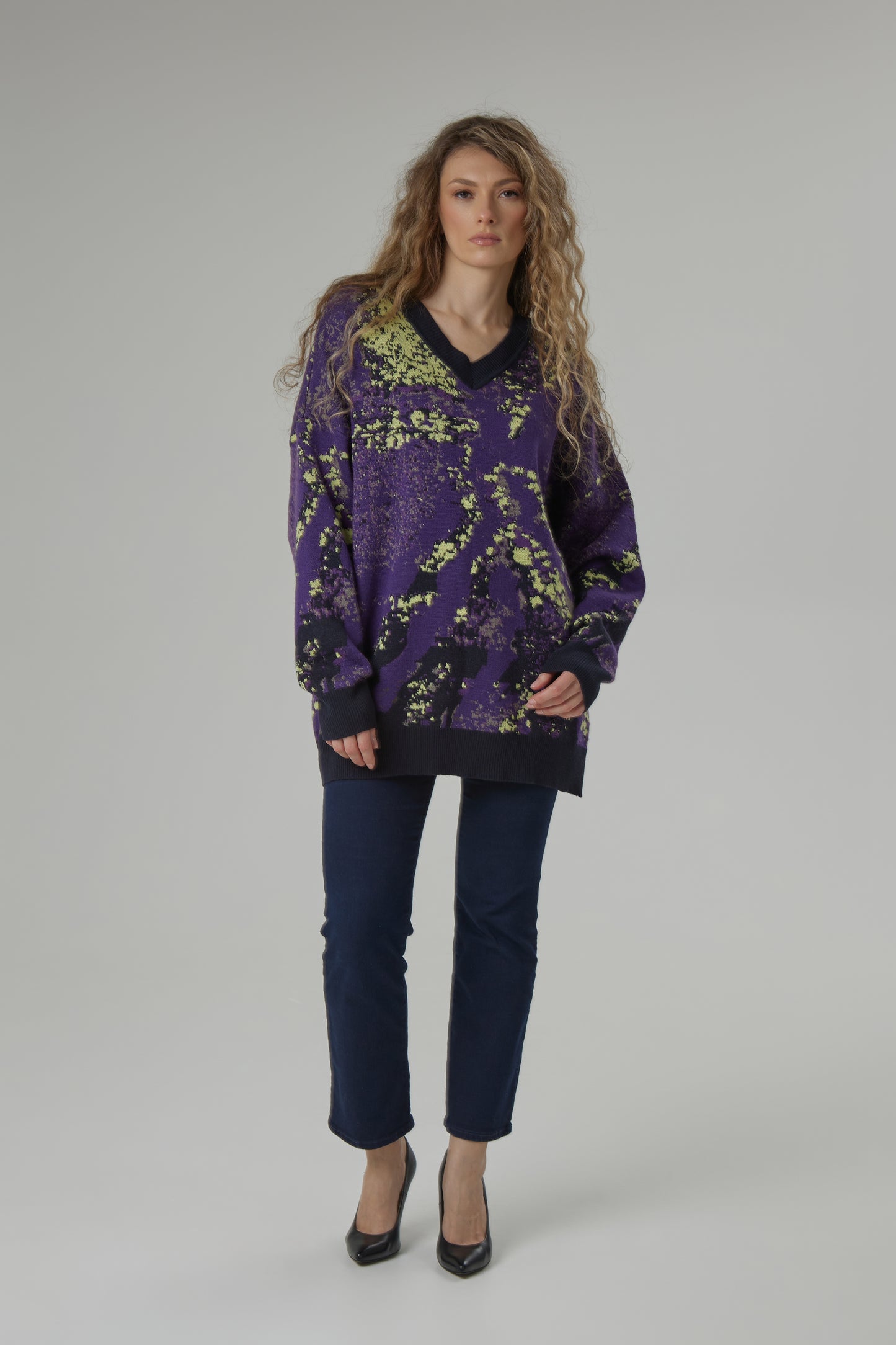 Merino wool violet sweater KOMODO