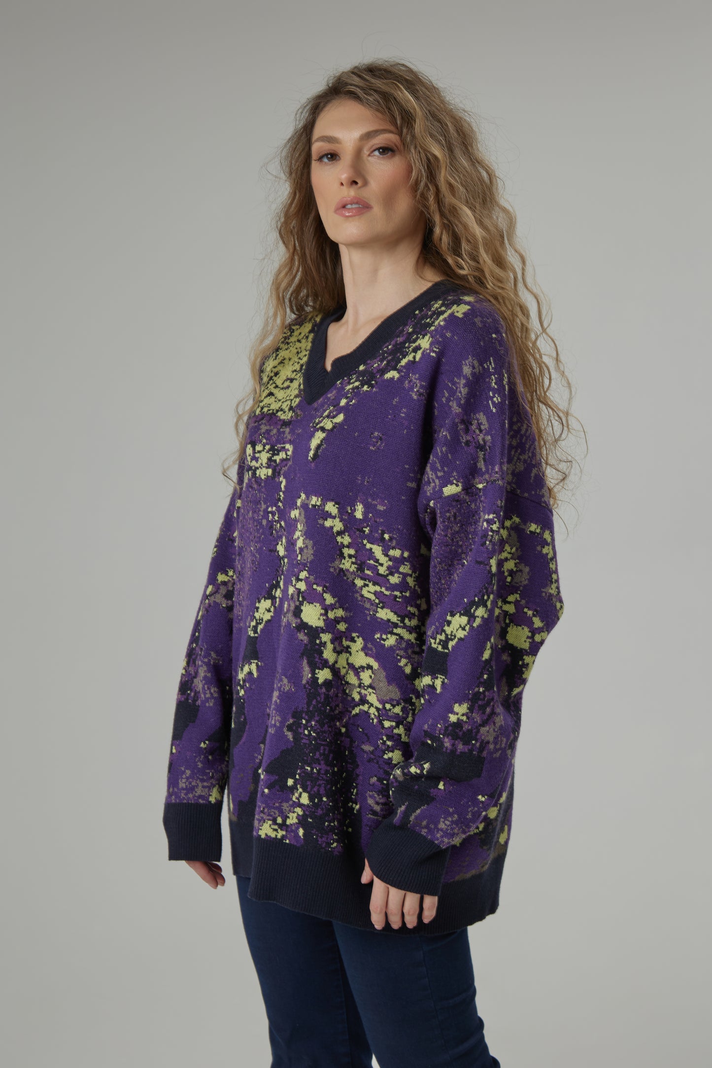 Merino wool violet sweater KOMODO