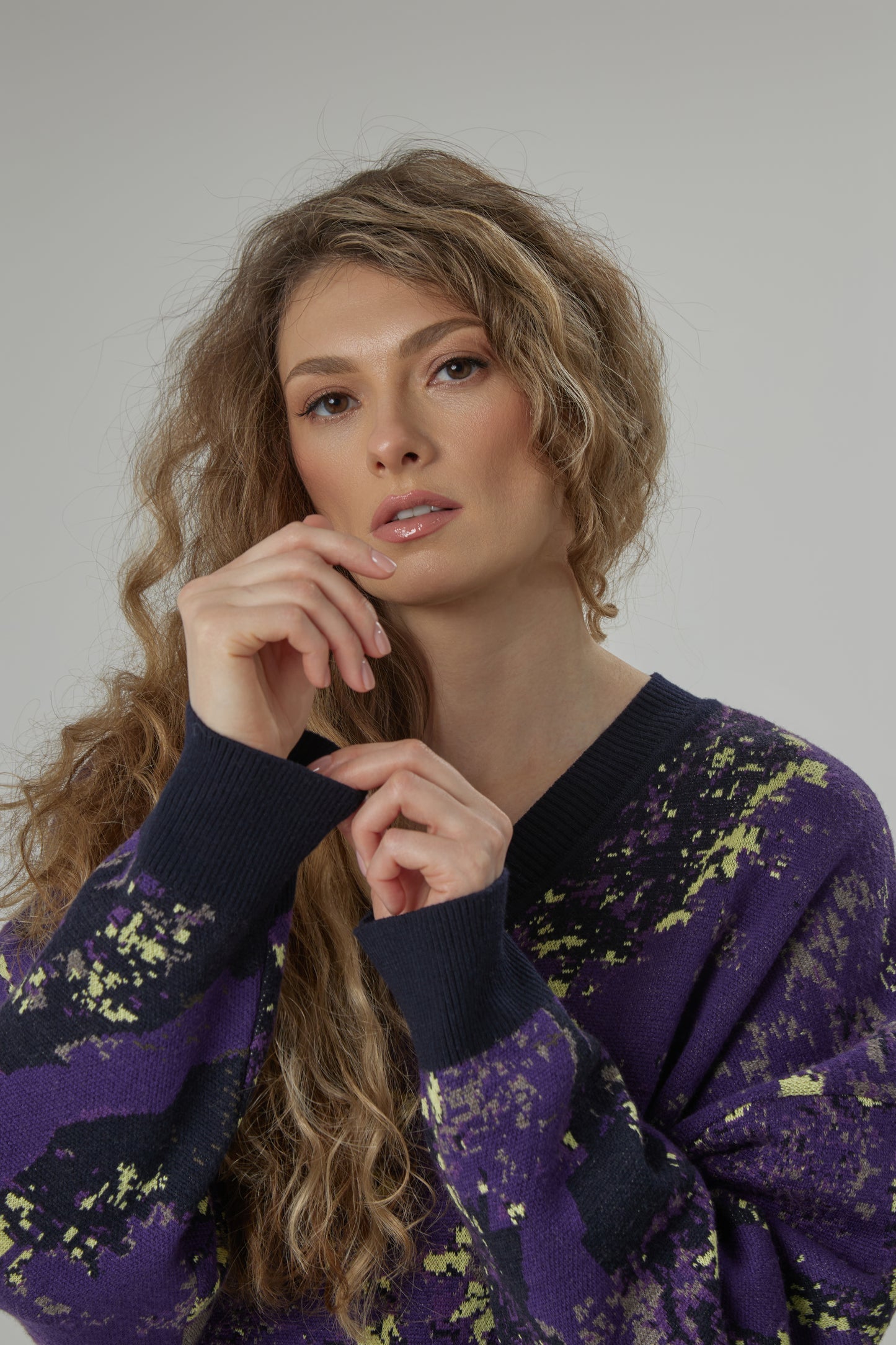 Merino wool violet sweater KOMODO