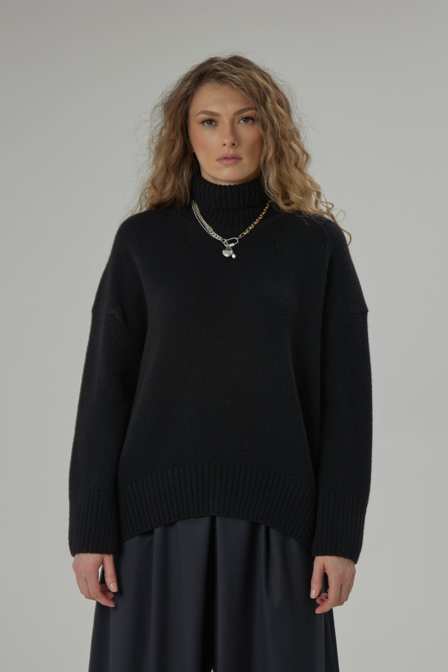 Cashmere blend turtleneck sweater MANHATTAN